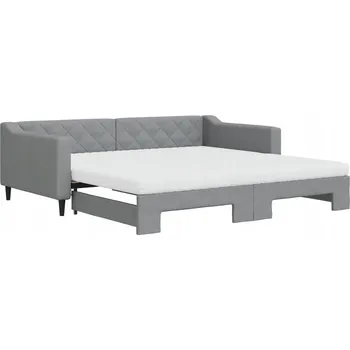 Pohovka Rozkládací pohovka s funkcí spaní světle šedá 223 x 110 x 67 cm