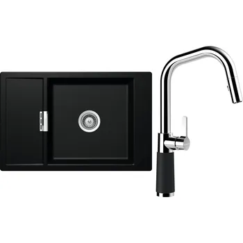 Kuchyňský dřez Set Schock S4-9 (dřez Mono D-100XS Magma + baterie SC-530.120 Magma)