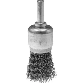 Kartáč drátěný štětcový 24 mm, drát zvlněný, ocelový, s trnem 6 mm GRAPHITE