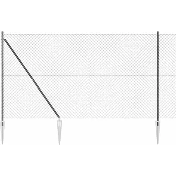 Plot Plotový sloupek. Šedá 25 x 1,6 m (60 x 60 mm síť) Ocel a PVC Šedá3351201