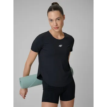 Dámské tričko Tréninkové tričko s krátkým rukávem 4F L černé