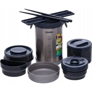 Termoska Zojirushi termoska na jídlo nerezová ocel 3 nádoby SL-NC09ST 0,88 L