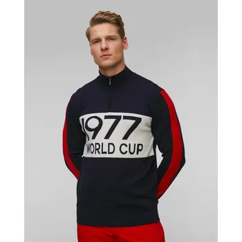 Pánský svetr Tmavě Modrý Pánský Vlněný Svetr We Norwegians Worldcup 2370-60