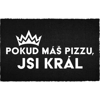Rohožka Kokosová rohožka černá vstupní do domu | Dárek Pokud máš pizzu