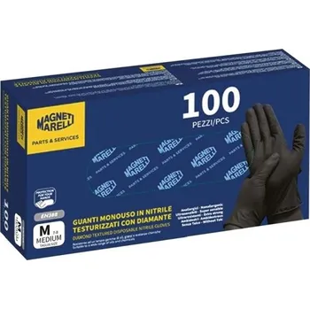 Autodoplněk Černé nitrilové rukavice M 100 ks. MAGNETI MARELLI
