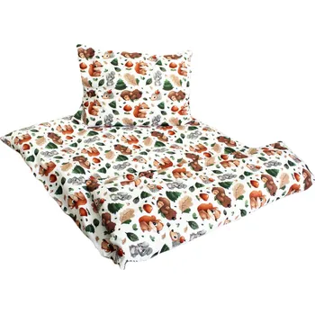 Povlečení Dětské bavlněné povlečení - Zvířátka v lese