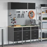 Sada pracovní skříně se zásuvkou s úložištěm 8 pcs Černá Černá3321438