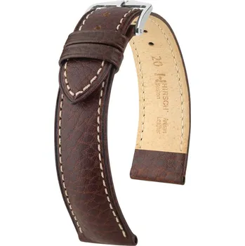 Řemínek na hodinky Kožený řemínek Hirsch Boston 01302110NQ-2, hnědý, teletina - 18 mm