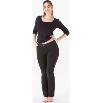 Dámské kalhoty GINA 96000 kalhoty zvonové zkrácená délka Barva: černá, Velikost: XL