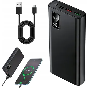 Powerbanka POWERBANKA 50000MAH SE TŘEMI USB-A PORTY A USB-C, BEZPEČNÁ AKUMULÁTOR