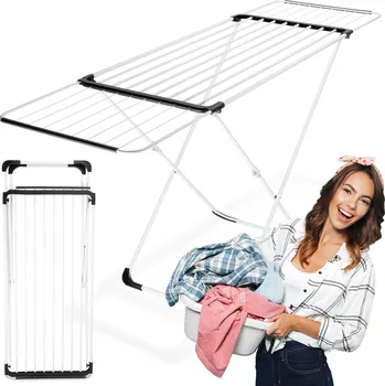 Sušák na prádlo ROZKLÁDACÍ SUŠÁK NA PRÁDLO BALKONOVÝ ZAVĚŠOVACÍ NA ZEĎ DO KOUPELNY NA OBLEČENÍ