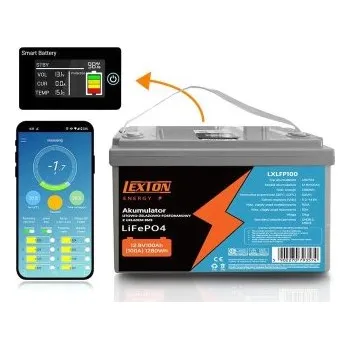 Záložní baterie Baterie LiFePO4 12,8V 100Ah LEXTON LXLFP100 s BMS