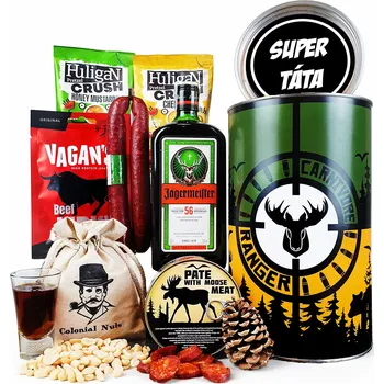 Dárkový potravinový koš Persi - Dárkové balení pro muže s Jagermeisterem