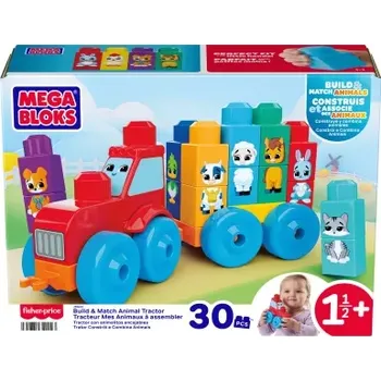 Stavebnice Mega Mega Bloks traktor se zvířátky