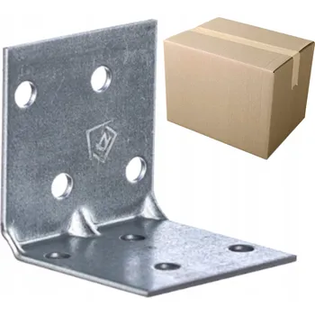 Tesařské kování 10x MONTÁŽNÍ ÚHELNÍK S PROLISEM 40x40x40x1,5 TESAŘSKÝ SPOJOVNÍK