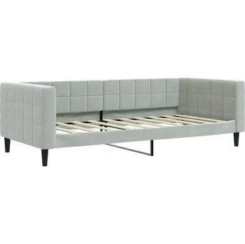 Pohovka Světle šedá pohovka s funkcí spaní 213 x 100 x 68 cm, samet