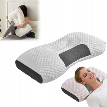 Polštář Ortopedický polštář béžovo-šedý 1000 g 48 x 74 cm