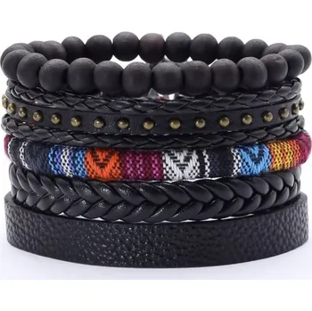 Náramek Pánský vícevrstvý náramek 5 ks 5