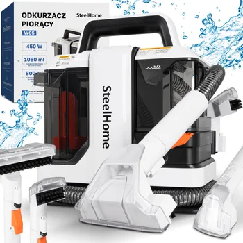 Vysavač VYSAVAČ STEELHOME RUČNÍ 450W 2 NÁDRŽE 11 kPa IPX4 BÍLÝ