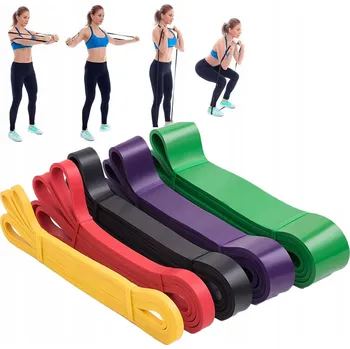 SADA 5 POSILOVACÍCH GUM POWER BAND, Popruhy na Cvičení, Přítahy