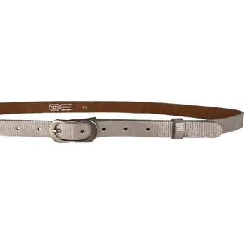 Opasek PENNY BELTS Kožený opasek 20-185-606 stříbrný - 75 cm