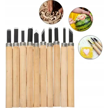 Vrták Řezbářské dláto nože sada na dřevo, sada dlát pro řezbáře, 10 ks