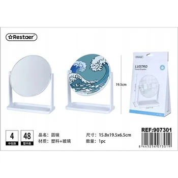 Zrcadlo Kulaté Zrcadlo Morandi Modré s Vlnou Moře