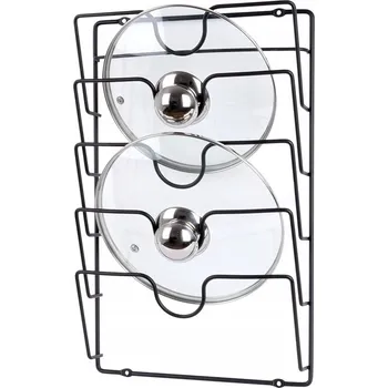 Věšák Držák, věšák na poklice, kovový organizér černý VILDE 569737