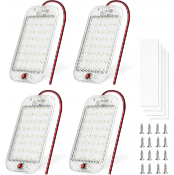 Osvětlení interiéru vozidel SVĚTLO DO INTERIÉRU AUTA 48 LED BÍLÉ SVĚTLO SUPER JASNÉ 4 KS