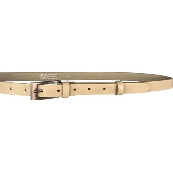 Opasek PENNY BELTS Kožený opasek 20-184-44 krémový - 80 cm