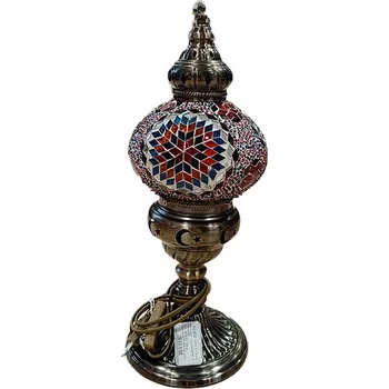 Lampička STOLNÍ LAMPA BAREVNÉ STÍNIDLO NOČNÍ DO OBÝVÁKU STYLOVÁ DEKORACE DÁREK