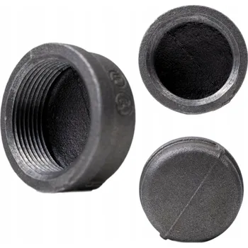 Fitinka Záslepka litinová 3/8 palce, černá litinová zátka 3/8 VNITŘNÍ ZÁVIT kulatá DN10