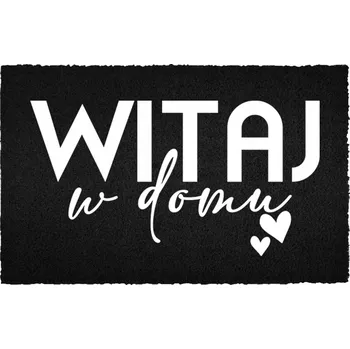 Rohožka KOKOSOVÁ VSTUPNÍ ROHOŽKA ČERNÁ DO DOMU VESELÝ DÁREK VÍTEJTE DOMA