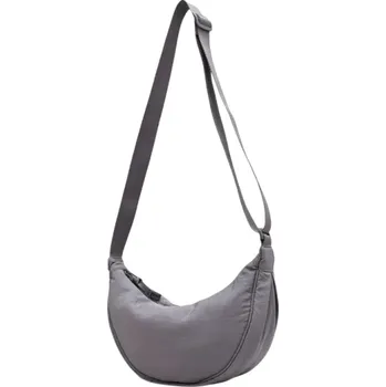 Kabelka Dámská taška přes rameno 30 x 9 x 15 cm Zapínání na zip Nylonová lehká taška s praktickým tvarem pro každodenní nošení šedá