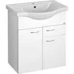 Aqualine KERAMIA FRESH umyvadlová skříňka, 1 zásuvka, 60,6x74x34cm, bílá
