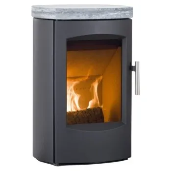 Krbová kamna HETA Scan-line 7C černý lak a horní deska mastek