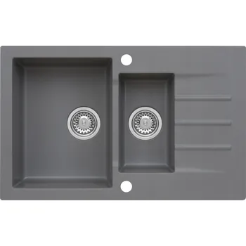 Granitový dřez Dřez jednopůlkomorový Moderno Annie 120 granitový šedý