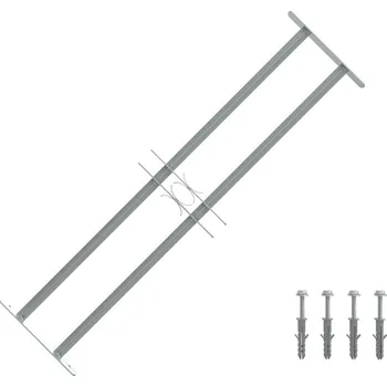 Okno Nastavitelná bezpečnostní okenní mříž se 2 příčkami 700–1050 mm Stříbrná141380