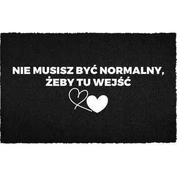 Rohožka KOKOSOVÁ VSTUPNÍ ROHOŽKA DOMÁCÍ 40X60 NÁPIS NORMALITA NENÍ POŽADOVÁNA
