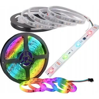 LED páska LED pásek RGB 5M DIGITÁLNÍ WS2811 IP67 EFEKT DUHY