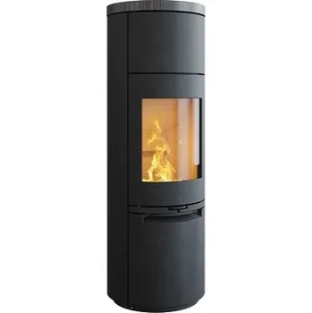 Krbová kamna HETA Scan-line 900S černý lak a horní deska pískovec blackwood