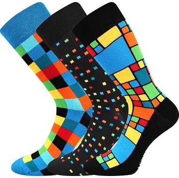 Pánské ponožky Lonka Dikarus společenské ponožky kostka / mix B Velikost: 47-50 (32-34)