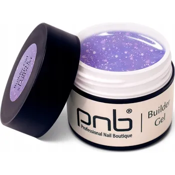 Lak na nehty Stavební gel PNB, Purple Stardust, 5 ml