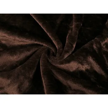 Oděvní / dekorační kožešina medvídek METRÁŽ - 7 hnědá tmavá