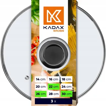 Poklice KADAX SKLENĚNÁ POKLICE SET 22/26/30 cm