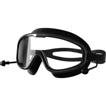 Plavecké brýle Rekreační plavecké brýle se špunty do uší – černé