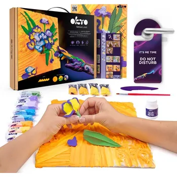 Dřevěná hračka OKTO SENSOTY ART výtvarná sada ”Kosatce” 30x40 cm