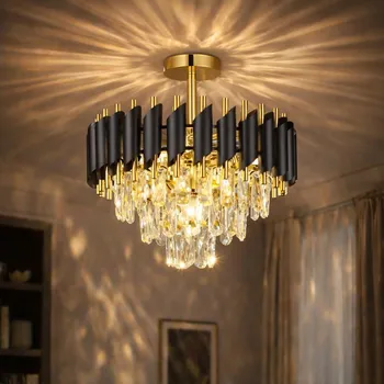 Brilagi - Přisazený lustr ECLIPSE 5xE14/10W/230V pr. 38 cm černá/zlatá