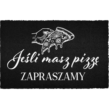 Rohožka KOKOSOVÁ VSTUPNÍ ROHOŽKA ČERNÁ DO DOMU | DÁREK POKUD MÁTE PIZZU