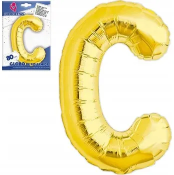 Balónek Zlaté písmeno C 80 cm - Fóliový balónek na narozeniny a oslavy